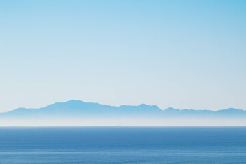 a landdcape image from the southern coast of Spain looking across the Mediterranean Sea at the...