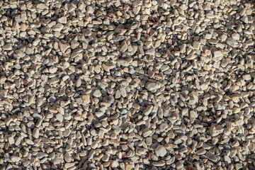 small bright pebbles and gravel as background or texture