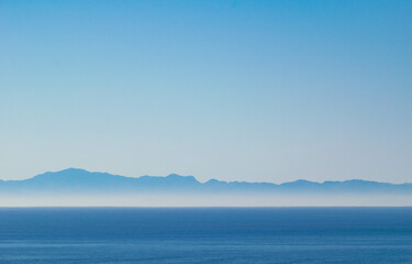 a simple landscape image overlooking the Mediterranean Sea at the northern coastline of Africa 
