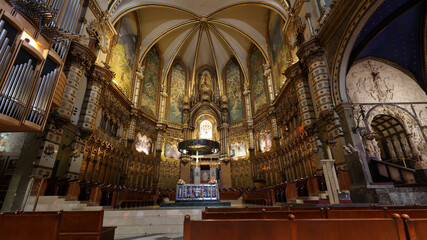 Obraz premium Abadía del Monasterio de Montserrat, Barcelona, España