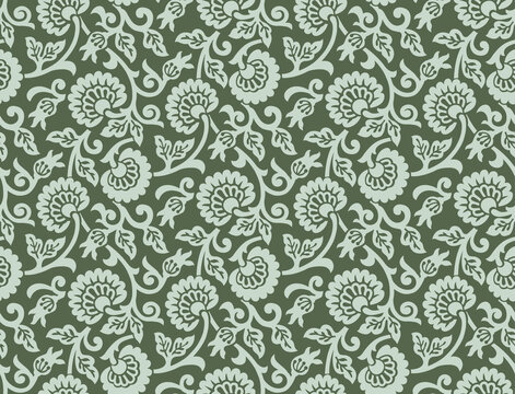 Seamless vintage flower pattern design