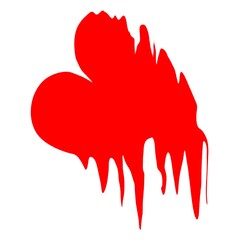 Heart melting illustration