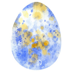 Vector watercolor illustration of easter egg.