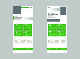 Roll up banner template graphic illustration design.