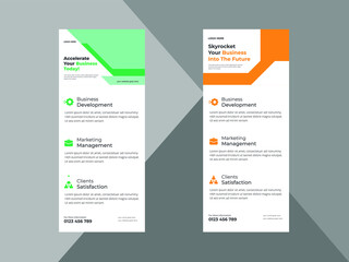 Roll up banner template graphic illustration design.