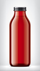 Color Glass Bottle on background. 