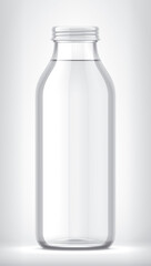 Glass Bottle on background. 