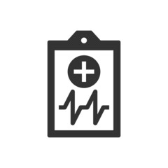 Medical report clipboard icon - heartbeat report clipboard icon