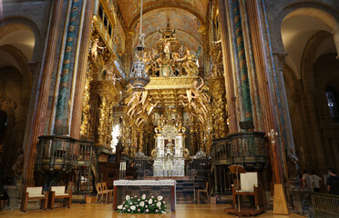 Fototapeta na wymiar Catedral de Santiago, Santiago de Compostela, La Coruña, Galicia, España