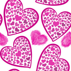 seamless pattern with hearts