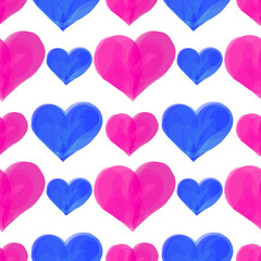 pattern with pink hearts