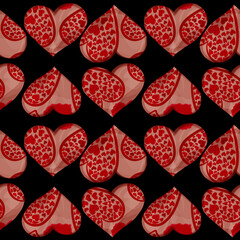 seamless background with hearts