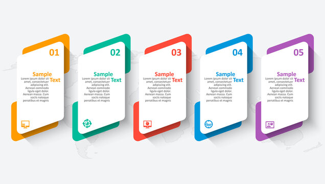 Abstract 3D Paper Infographics. Business template .Vector illustration