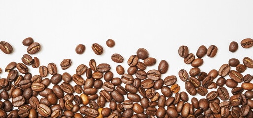 Background from fresh roasted aromatic coffee beans.