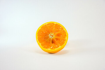 Orange fruit isolated on white background.