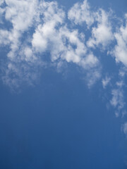 Sky. Blue sky and white cirrus clouds on a daytime background in nature