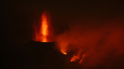 Erupción Volcán Cumbre Vieja, La Palma, Islas Canarias, España