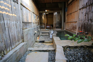 outdoor hot spring in japan
