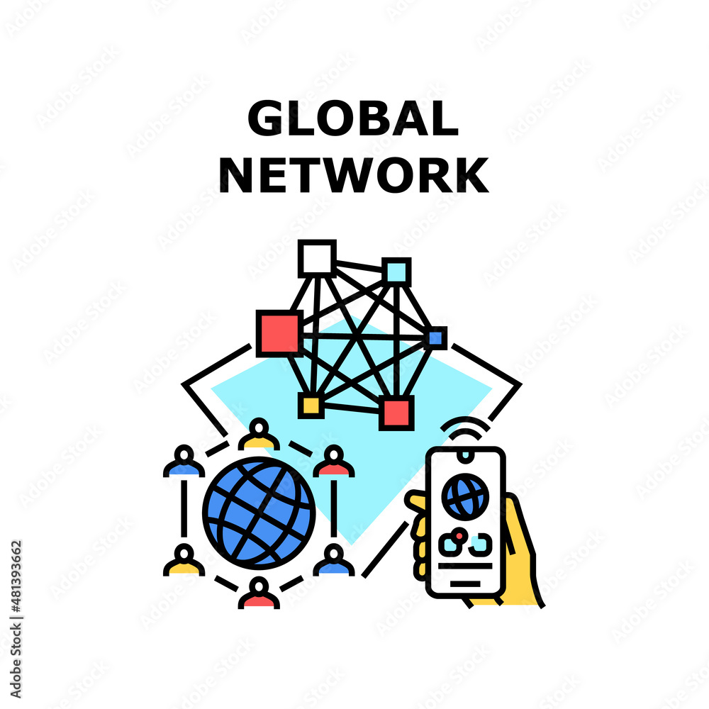 Aufkleber global network world. globe background. business earth. technology concept. internet tech space vect