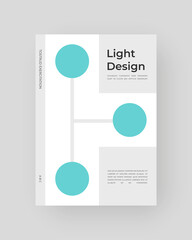 Abstract Poster Design. Vertical A4 format. Bauhaus brochure. Modernism aesthetics. Minimal illustration brutalism inspired.