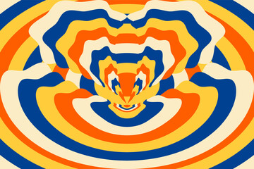 Abstract psychedelic groovy background.