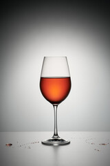 Glass of red wine.