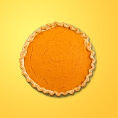 Pumpkin Pie. Thanksgiving Day traditional American food.
