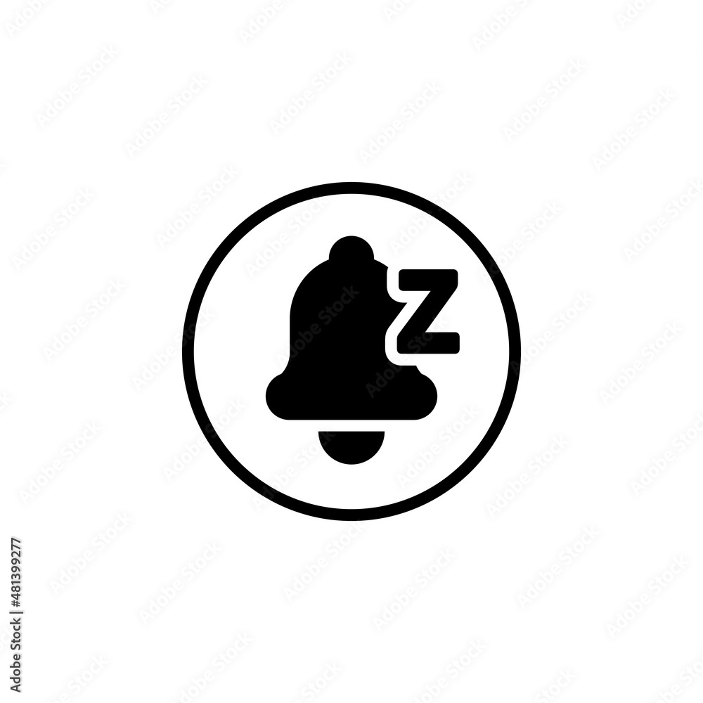 Poster alarm clock icon. it is time to wake up concept. vector eps 10. isolated on white background