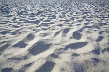 white and fine sand on the beach, have the wave under the wind in Shirahama sand beach