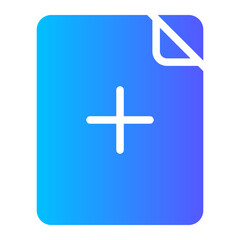 Obraz premium add file gradient icon