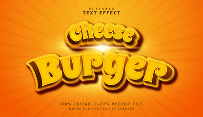 3D Cheese Burger text effect - Editable text effect