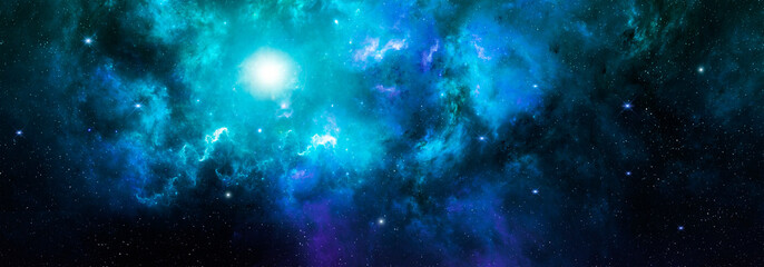 Obraz na płótnie Canvas Deep space Nebulae with bright stars