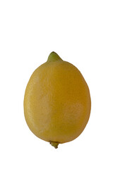 lemon fruit with leaf isolated on white background .Clipping Path