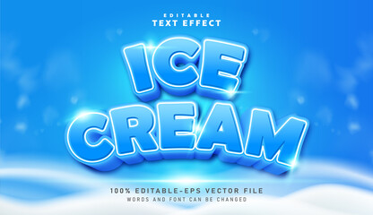 3D Ice Cream text effect - Editable text effect