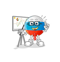 russia flag marketing character. cartoon mascot vector