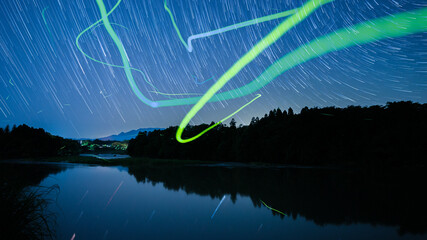 Fireflies on the river