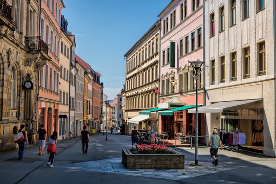 zittau, germany - shoppingmeile in der altstadt
