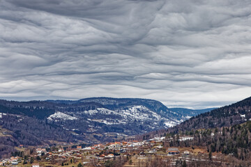 Nuages sur les Vosges