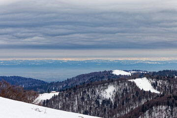 Naklejka premium Nuages sur les Vosges