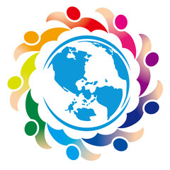 地球　多様性　ダイバーシティのイラスト