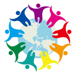 地球　多様性　ダイバーシティのイラスト