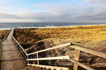 Fototapeta na wymiar Strandzugang Nordsee auf Sylt