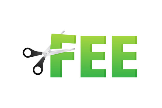 Fee scissors icon isolated on white background. Vector icon.