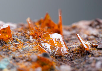 .wulfenite mineral specimen stone rock geology gem crystal
