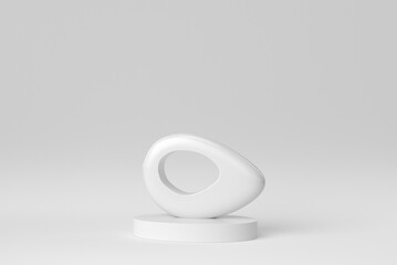 Abstract minimal modern on white background. Paper minimal concept. 3D render.