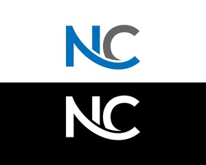 Letter NC Logo Icon Design Creative Vector Template.	