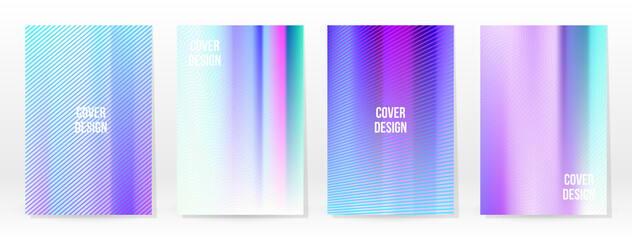 Holographic Poster Set Iridescent Technology Cover