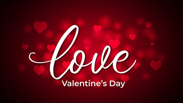 valentines day background with love text free vector