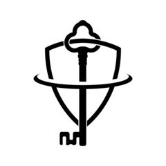 Data security icon isolated on white background