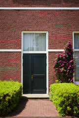 door in old brick house